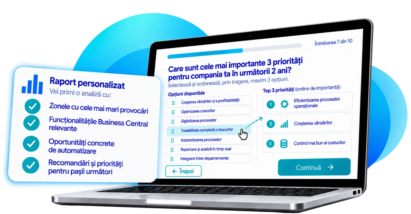 Evaluare ERP Microsoft Dynamics 365 Business Central – chestionar și raport personalizat